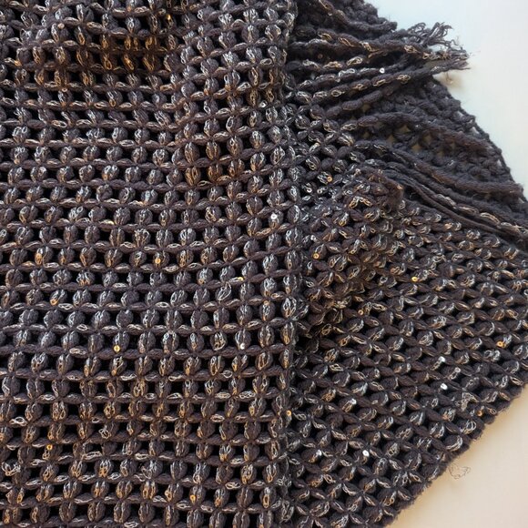 Charcoal sparkle poncho OS - Picture 2 of 2